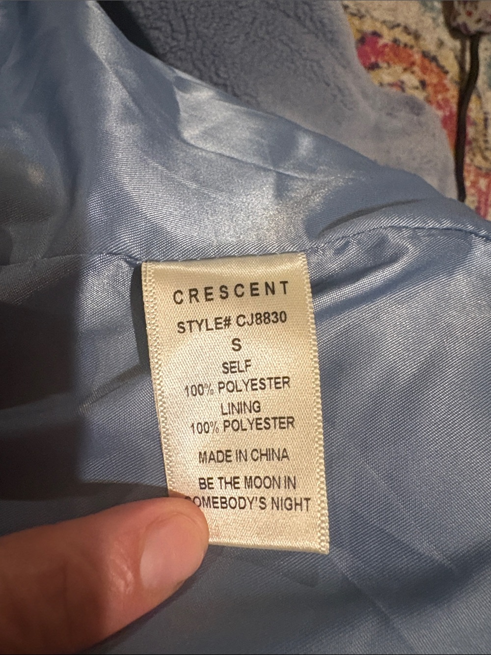 Crescent Women's Blue Teddy Coat - Picture 6 of 6